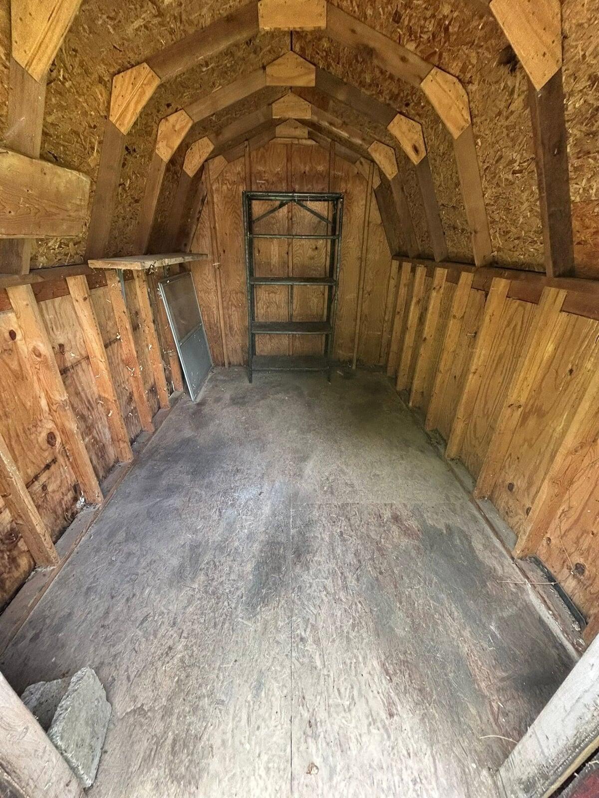 cleared out shed